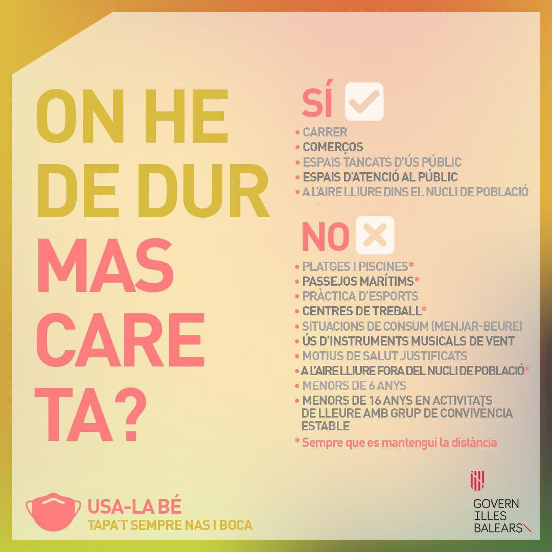On has de dur la mascareta?