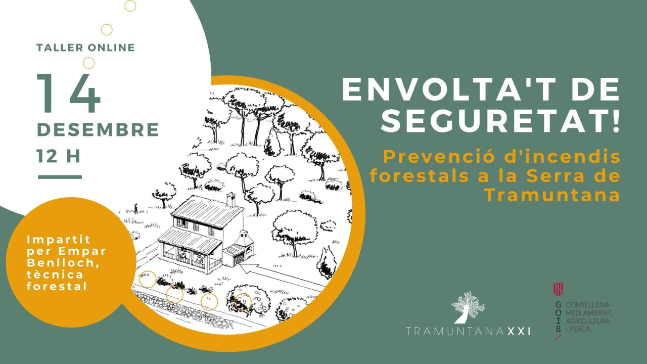 Taller online de prevenció d'incendis forestals a Serra de Tramuntana 