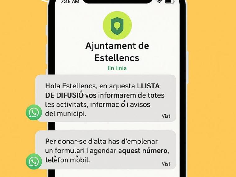 Grup de difusió a través de Whatsapp